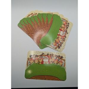 1980s Hallmark Cards Lot (11) PX 305G Vtg Christmas Postcards Santa Reindeer Bed